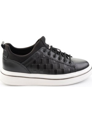 Bambi Siyah Hakiki Deri Erkek Casual Ayakkabı E01401021843