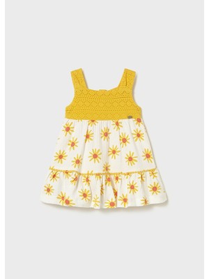 Mayoral 1-4 Yaş Arası Güpürlü Elbise - Sarı