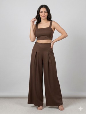 Modailgi Saten Bol Paça Pantolon 40124
