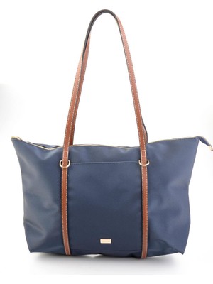 Bambi Mavi Kumaş  Kadın Omuz Çantası C06960223304