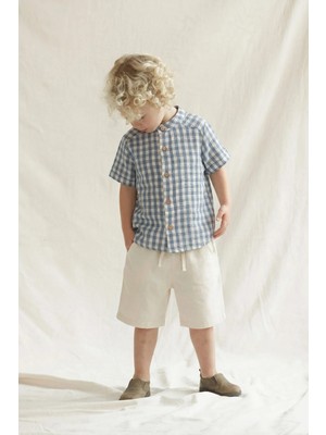 Cigit Müslin Gömlek Takım 1-8 Yaş Indigo Mavi