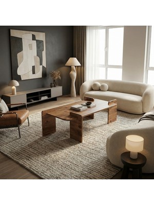 tridihome Modern Doğal Meşe Orta Sehpa Ahşap Ayaklı Dikdörtgen Salon Ofis Sehpası Iskandinav Tarzı Orta Sehpa Geçme Ayaklı Rustik Tasarım