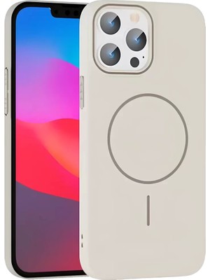 Uravas Store Iphone 15 Broş Magsafe Kapak - Krem