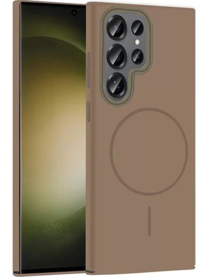 Uravas Store Galaxy S23 Broş Magsafe Kapak - Çöl Titanyum