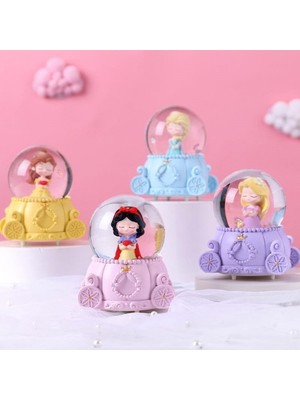 BolShop Sevimli Prenses Tasarımlı Işıklı Mini Kar Küresi
