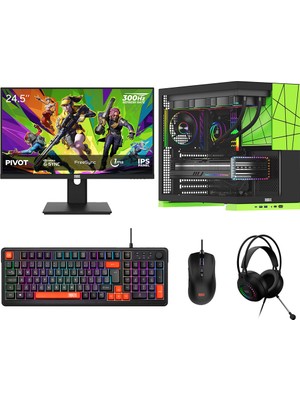 Dragos DRX9285 I7 14700KF 16GB 512GB Nvme 16GB RTX5060TI 24.5 Inç 300Hz 1ms Oyuncu Oem Paket