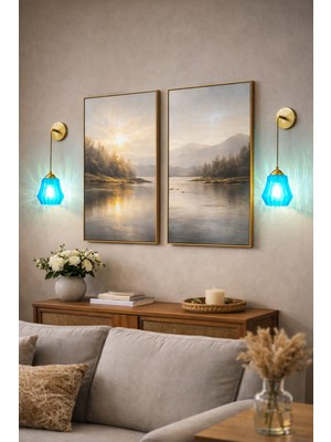 Minimal Elite Gold ( Bal Sarı ) Cam Duvar Aplik