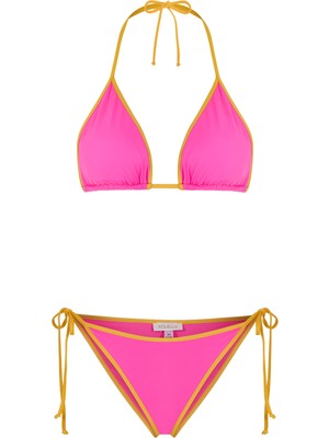 Aquella Biye Detaylı Fuşya Üçgen Bikini Takım