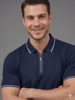 Centilmen Formenti Fermuar Yaka Erkek Tişört 1613