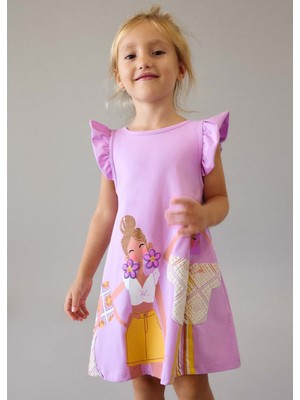 Mayoral Kız Çocuk Elbise - Mayoral - Lila - 6 Yaş - 3934-LİLA-6 Yaş