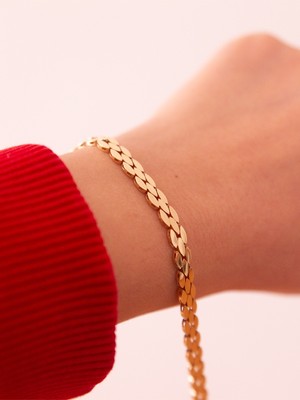 Adil İdil Kuyumculuk 14 Ayar Altın Yılanlı Füzyon Bileklik