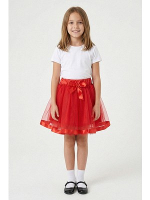 Kinderos Fiyonklu Beli Lastikli Kız Çocuk Tütü Etek - 26Y 0950