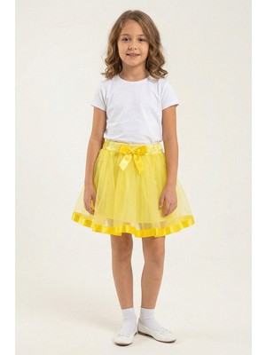Kinderos Fiyonklu Beli Lastikli Kız Çocuk Tütü Etek - 26Y 0950