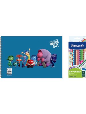 Keskin Color Ters Yüz 17*25 15 Yp. Spiralli Resim Defteri  -  Pelikan Silverino Üçgen Kuru Boya Kalemi 2'li Set 4