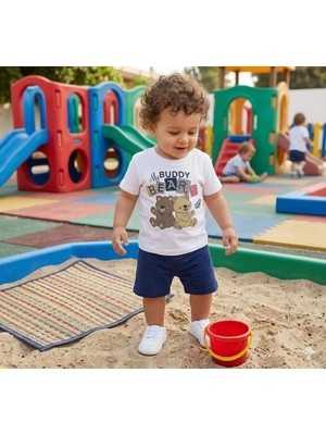 Poppy Trend Erkek Bebek My Buddy Bears Baskılı Tişört Şort Takımı 6-18 Ay