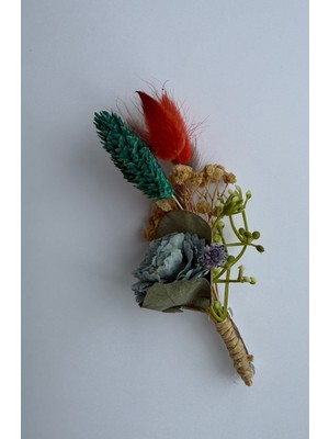 Bivalvia Accessories Mavi Karanfil Damat Yaka Çiçeği