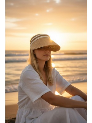 Kadın Hasırtaç Vizör Şapka