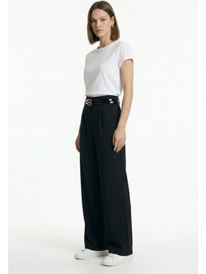 Rays Siyah Çift Kemerli Pantolon 8413A