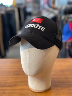 Hamze Türkiye Bayrak Nakışlı Fileli Unisex Beyzbol Cap Şapka