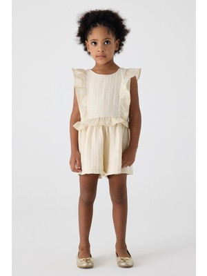 Tyess Bg Store Kız Çocuk Bej Tulum