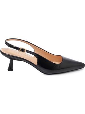 Tergan Siyah Hakiki Rugan Deri Kadın Stiletto - K25Y1AY67803-A07