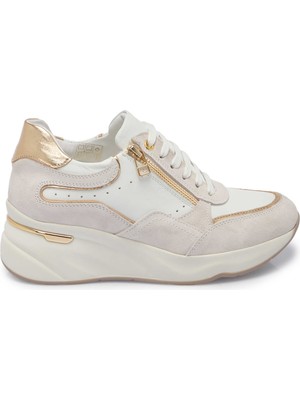 Tergan Beyaz Hakiki Deri Kadın Sneaker - K25I1AY67943-A26