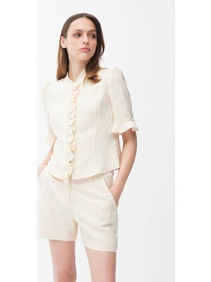 Adl Fırfır Detaylı Gömlek Vanilya 13044779001