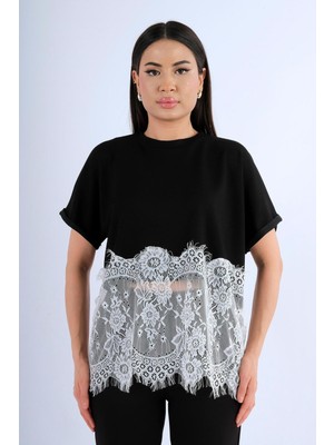 My Lunessa Eteği Dantelli Modal Tshirt