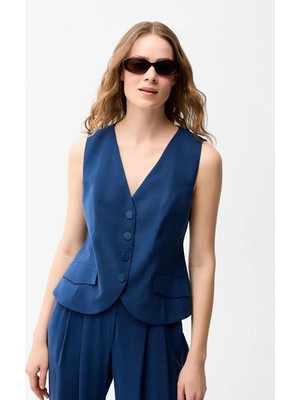 Love My Body V Yaka Yelek Lacivert 179L9976000