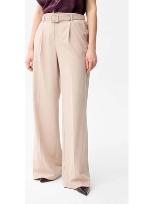 Love My Body Yandan Cepli Bol Paça Pantolon Bej 153L9884000