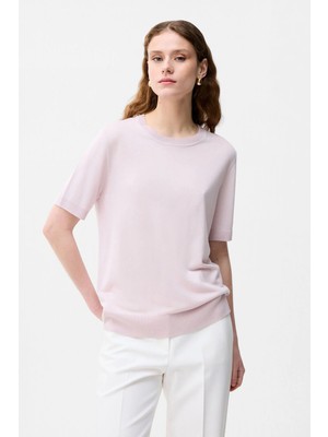 adL Kısa Kol Triko Bluz Pembe 11544699001