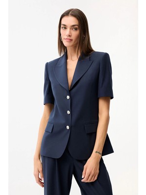 Love My Body Kısa Kollu Ceket Lacivert 119L9885000