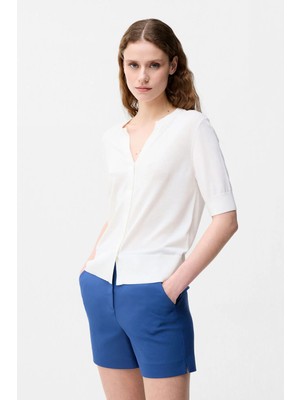 Adl V Yaka Triko Hırka Ekru 13444700001