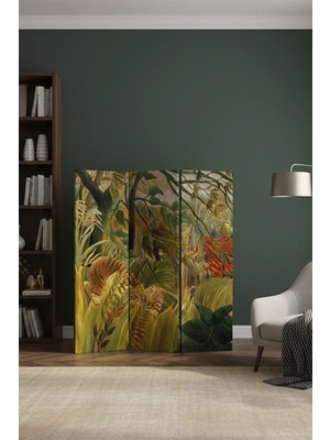 Artavessa Dekoratif 3 Kanatlı Dijital Baskılı Kanvas Paravan - Seperatör - 120X180 cm - Model 5