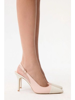 Adl Deri Iki Renkli Ayakkabı Pudra 10346516000