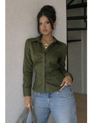 Tarz Cool Kadın Premium Gömlek Slim Fit Uzun Kollu Şık Ofis Günlük Kombin Basic Klasik Gömlek