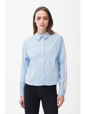 Adl Çift Renk Gömlek Mavi 13046494000