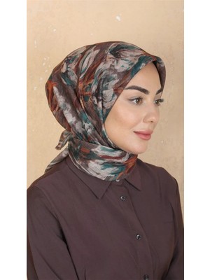 Lo'cella Pamuklu Soft Eşarp 4551-4 Kahve