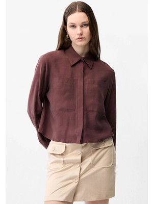 Adl Cepli Modal Gömlek Mürdüm 13046249000