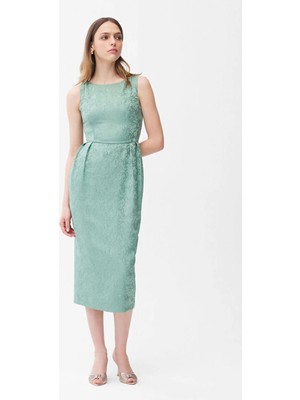 Adl Kolsuz Midi Elbise Yeşil 12446331000