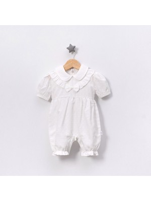 Jolly Joy Puanlı Tüllü Kız Tulum - Ekru - 0 - 1 Ay Ekru