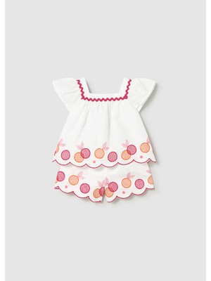 Mayoral 1-4 Yaş Arası Işlemeli Ikili Takım - Beyaz