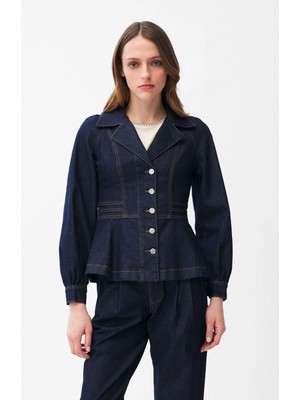 adL Dikiş Detaylı Denim Ceket Lacivert 11946649000