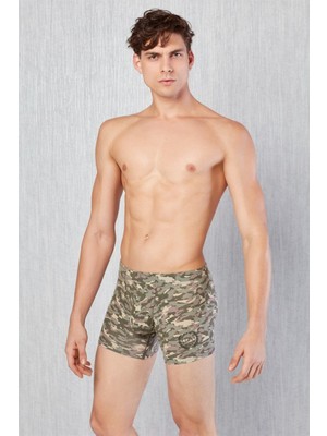 Doreanse Erkek Modal Kamuflaj Baskılı Torbalı Normal Paça Boxer 1815