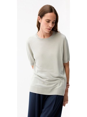 adL Kısa Kol Triko Bluz Mint 11544699001