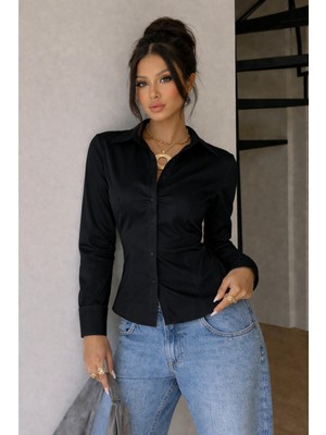 Tarz Cool Kadın Premium Gömlek Slim Fit Uzun Kollu Şık Ofis Günlük Kombin Basic Klasik Gömlek