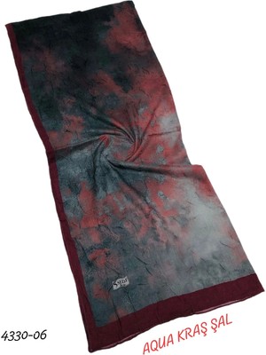 Sedef Desenli Bambu Aqua Kraş Şal Kaliteli