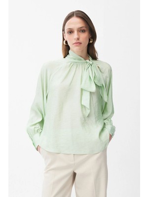 Adl Bağlamalı Bluz Yeşil 11544805002