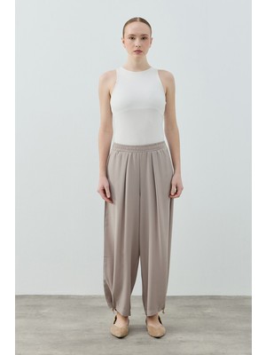 Merwishop Beli Latikli Spor Krep Pantolon 1628 Vizon