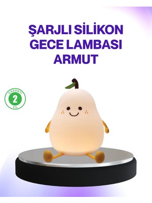 Uravas Store Şarjlı Armut Masa Lambası Renk Değiştiren LED Gece Işığı